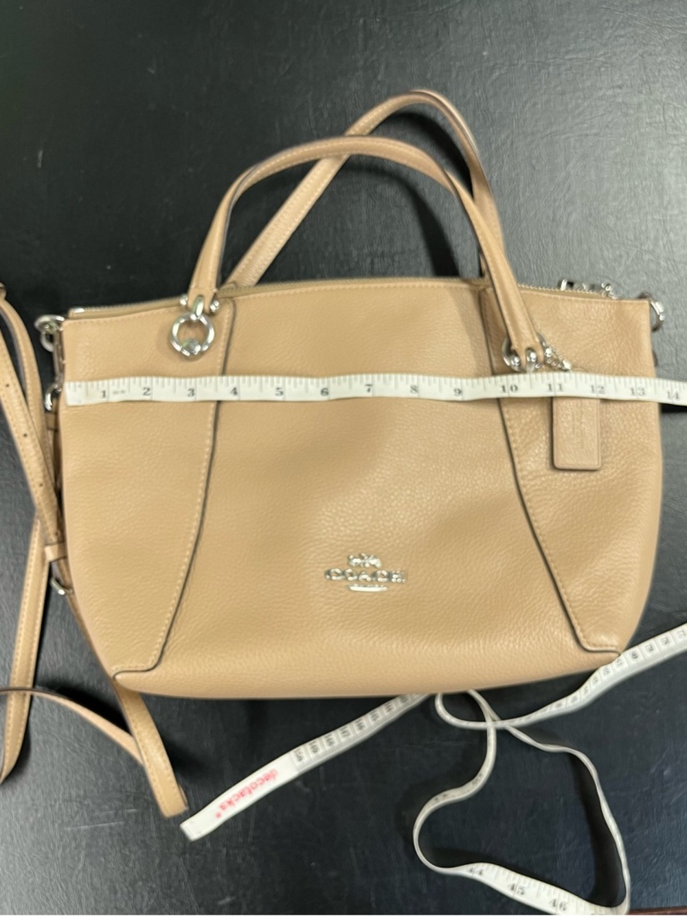 2021 Coach Kacey Leather Satchel– Beige/Tan – Style C6229 - Picture 10 of 11